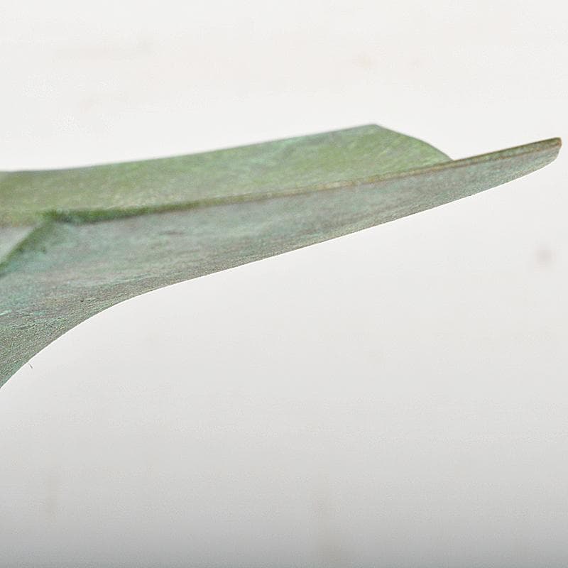 風炉師　藤井宗喜作　唐銅　桔梗口　花入　共箱　V　R7191B