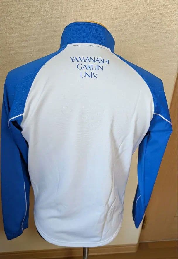 山梨学院大学陸上部 ジャージ上下ASICS YGU フルジップジャケット 青/白