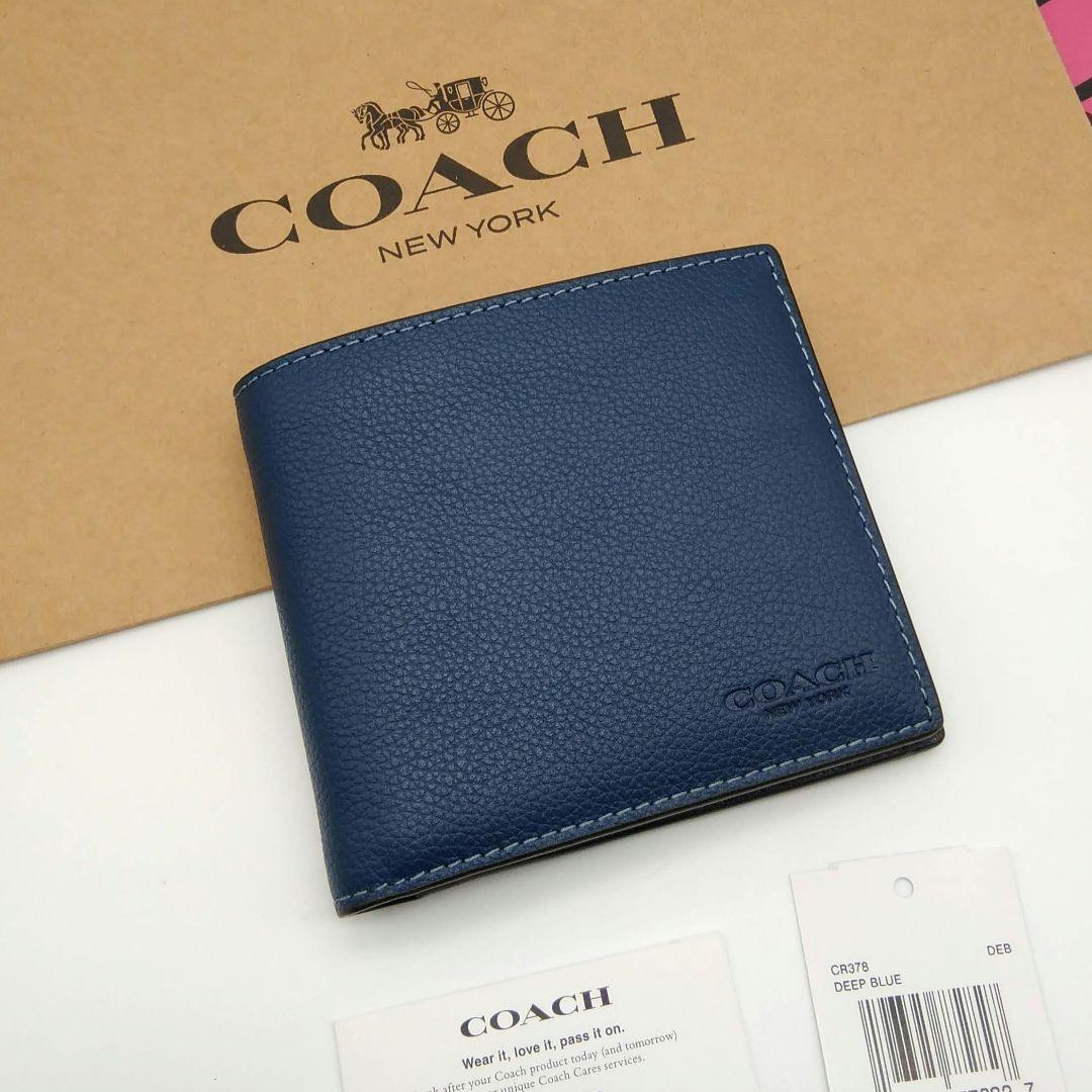 新作　新品　COACH　折り財布　人気の小銭入れ付き