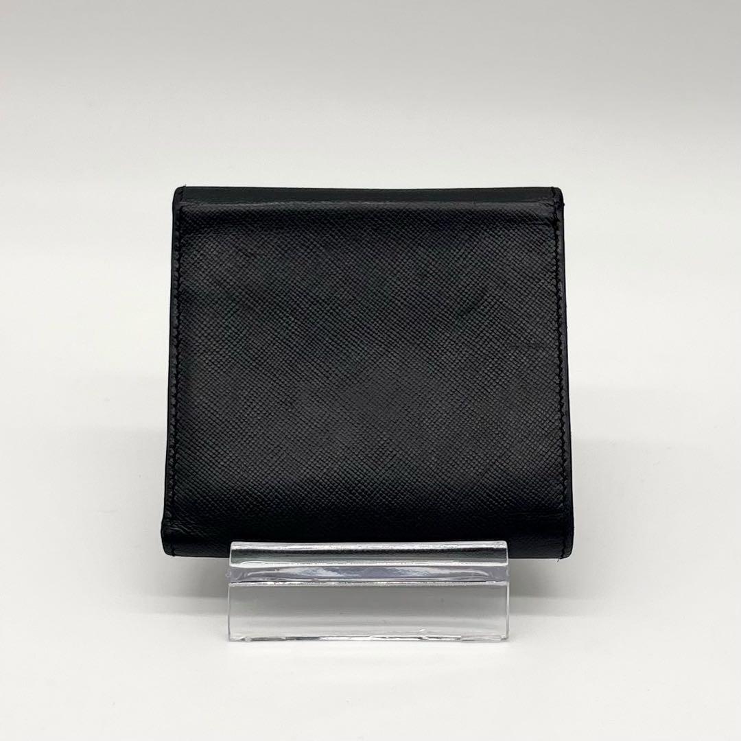 【極美品】Ferragamo サフィアーノ 三つ折り財布 コンパクト ブラック