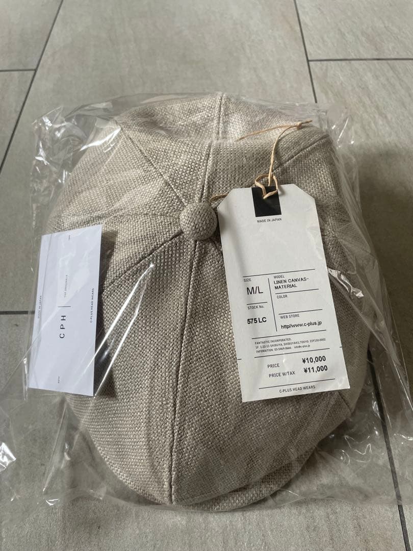 新品未使用 Cph 575 LINEN CANVAS CASQUETTE M/L