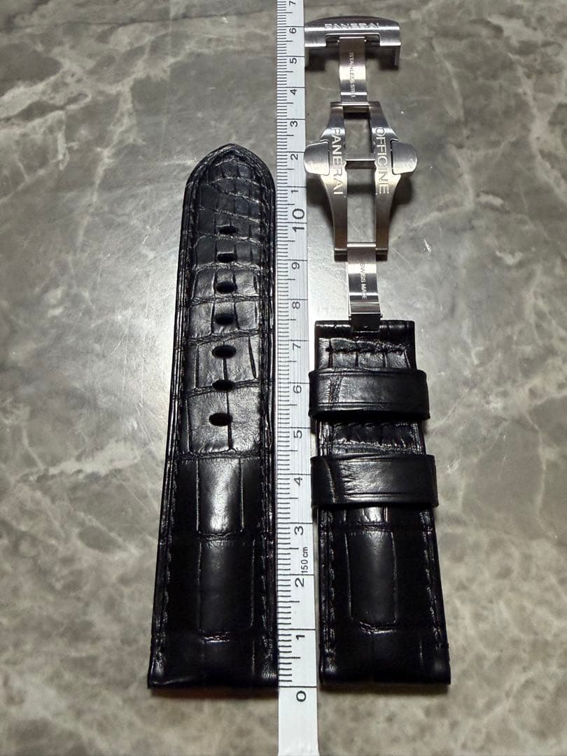 PANERAI ブラックレザーベルト