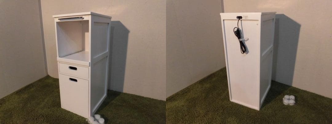 【全国一律送料無料】省スペース炊飯器ラック 【キャスター1口コンセント付 】