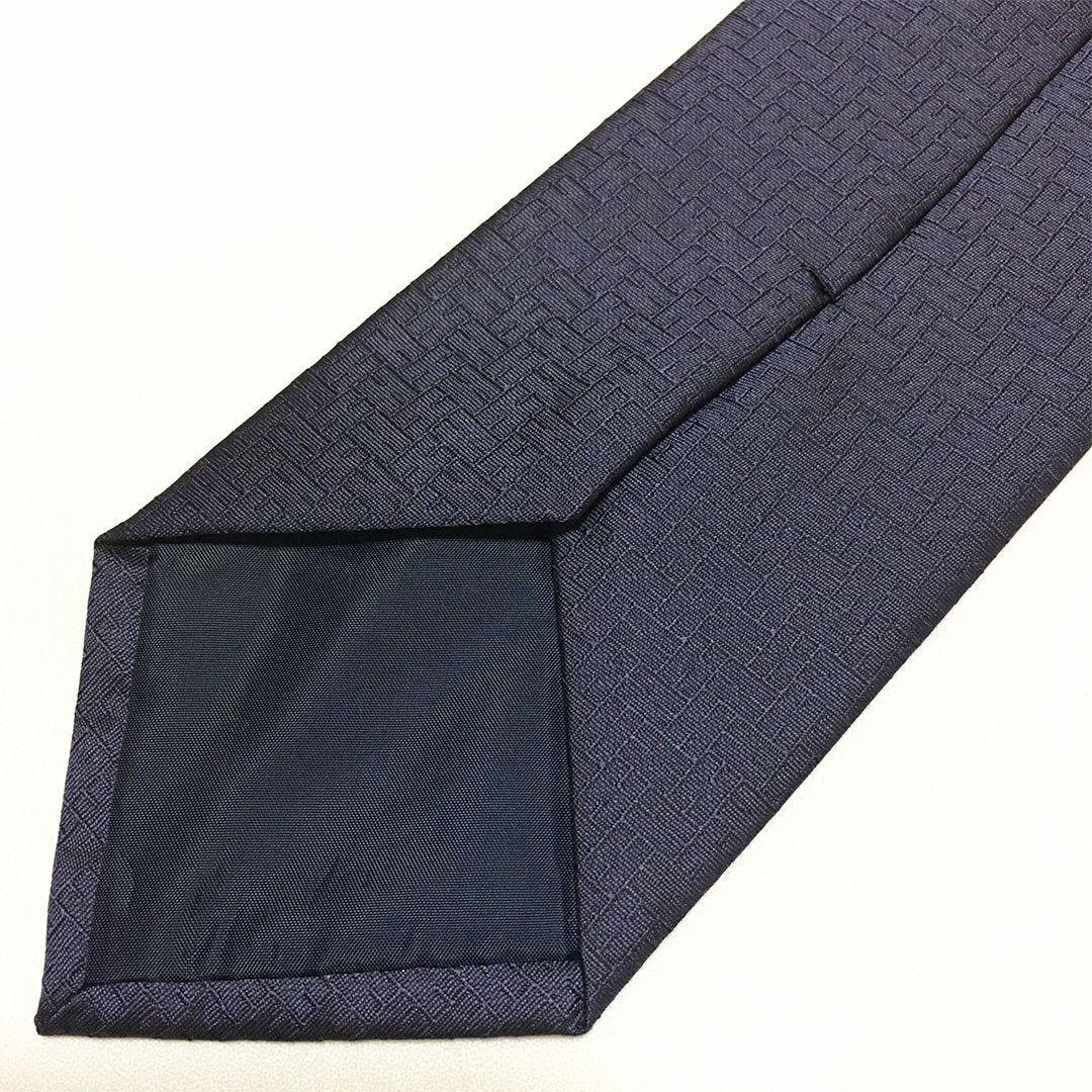 未使用級 エルメス HERMES ネクタイ シルク100% パープル系 H柄