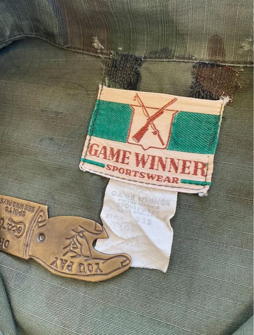 60s 70sビンテージ シビリアンリーフカモ　ハンティングジャケット