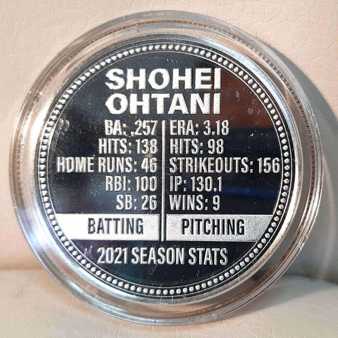 【純銀】大谷翔平・2021MVP二刀流記念／純銀メダル・シリアル700番台