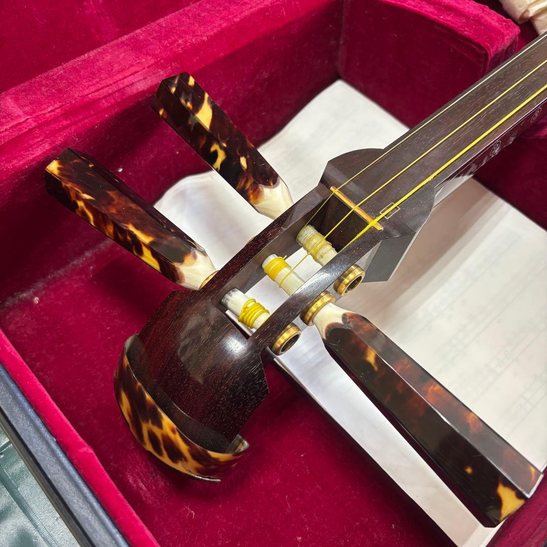 し*丸様 三味線 亀甲柄 ケース付き