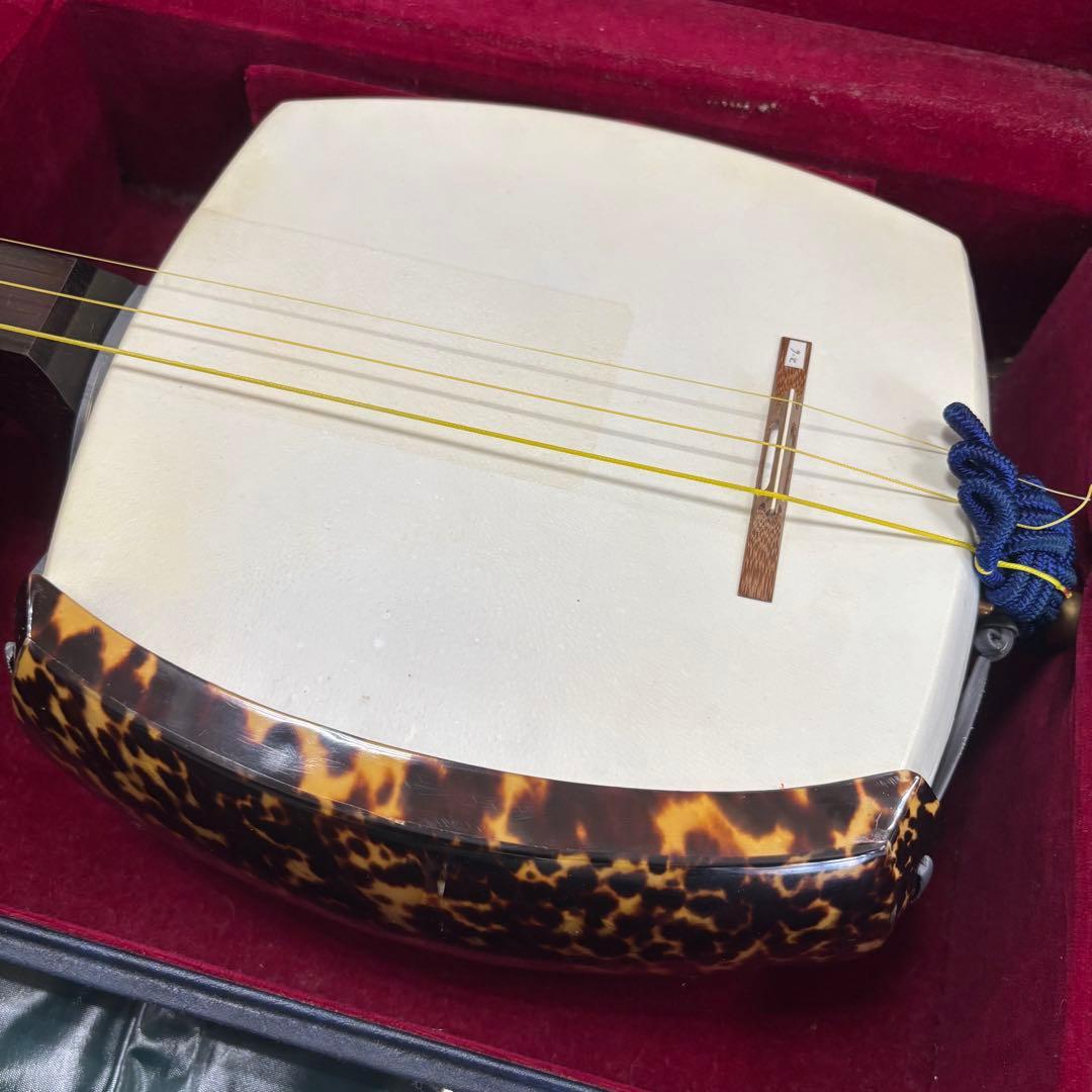 し*丸様 三味線 亀甲柄 ケース付き
