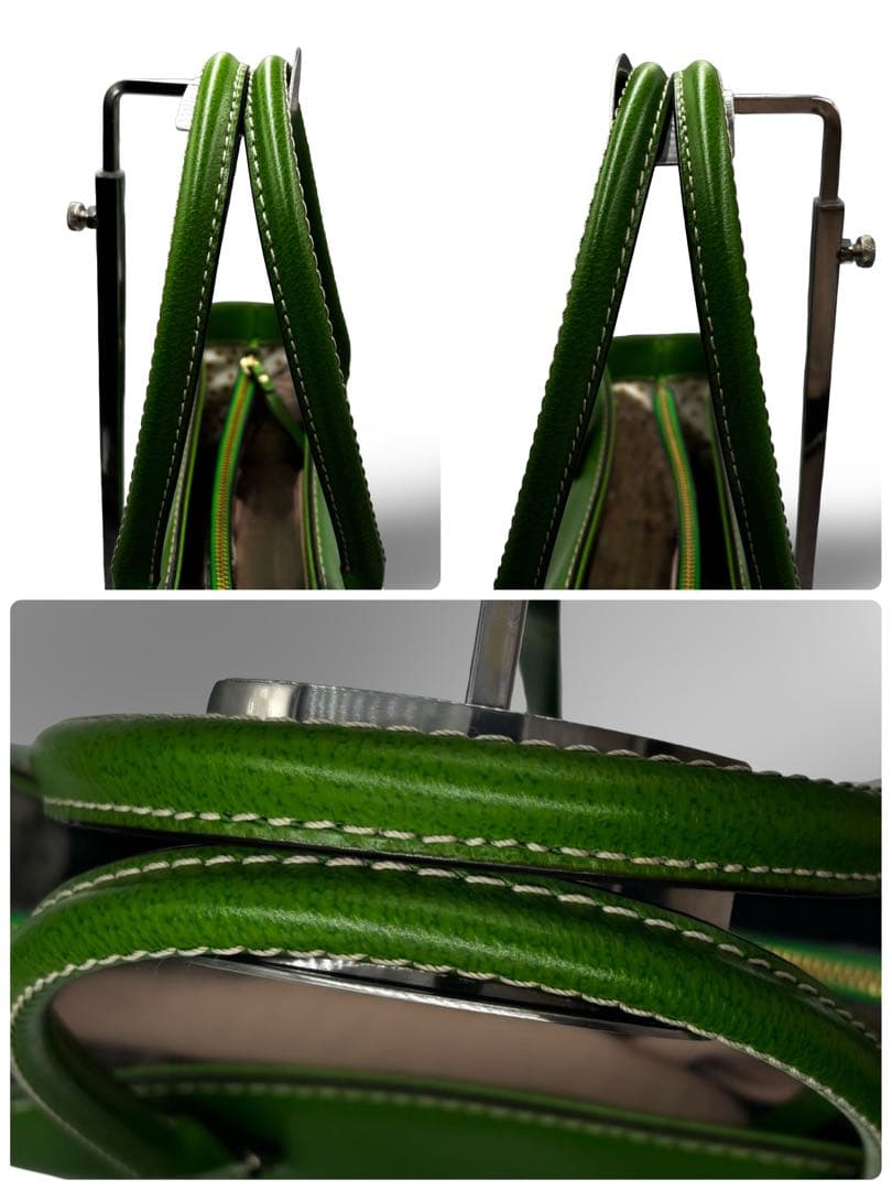 ダイヤ様ケイトスペードニューヨーク　トートバッグ　レザー　グリーン　肩掛け大容量