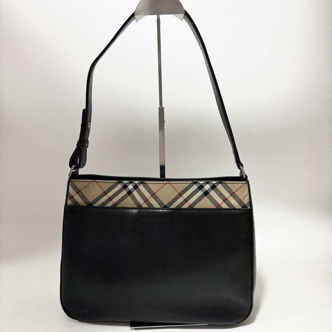 専用バーバリー ワンショルダーバッグ ノバチェック 肩掛け レザー フォーマル