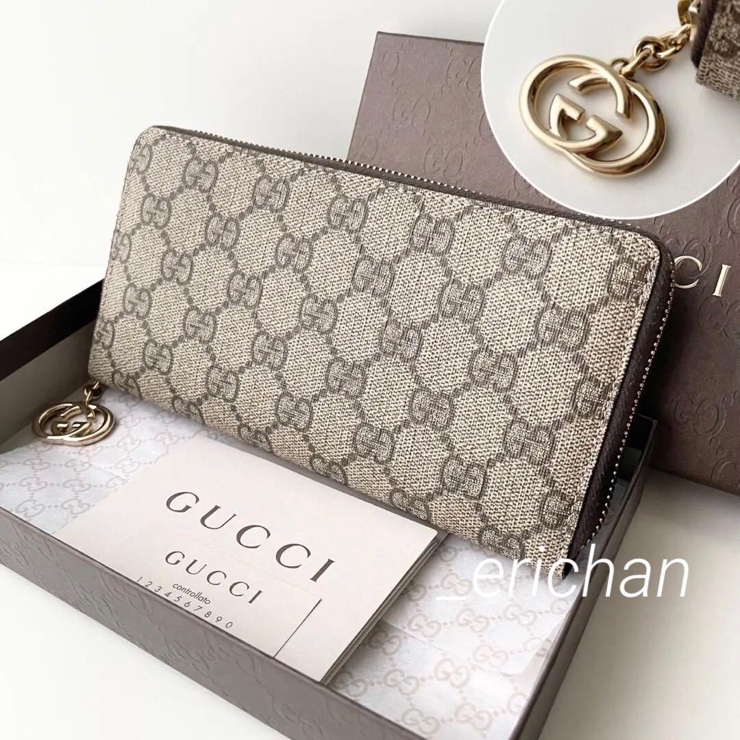 グッチ GUCCI 長財布 GG GGスプリーム ブラウン 新品