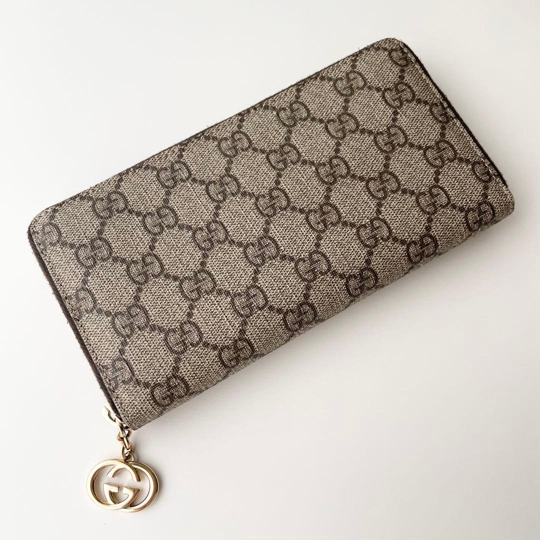 グッチ GUCCI 長財布 GG GGスプリーム ブラウン 新品