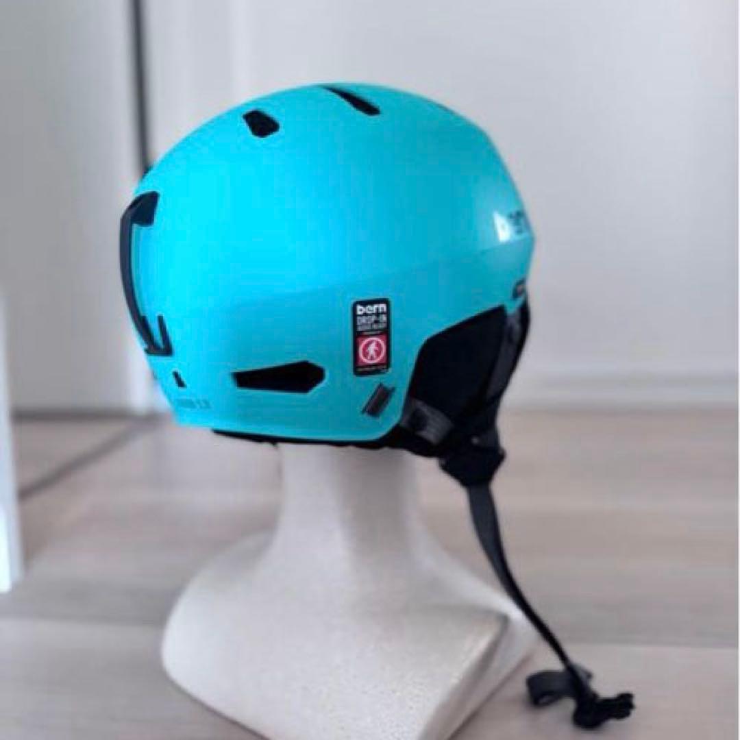 bern ヘルメット ターコイズ JAPAN FIT バイザー付き ゴーグルなし