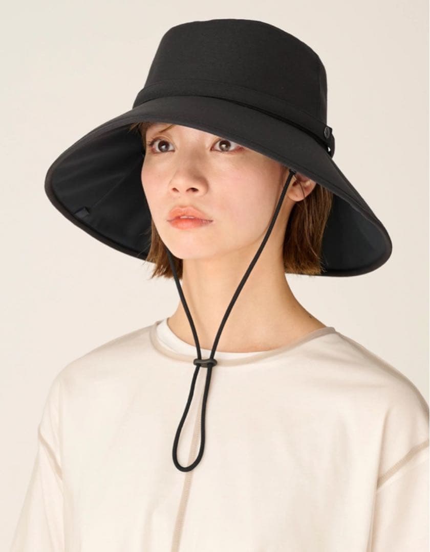 サンバリア100 ウインドハット（ブラックL）