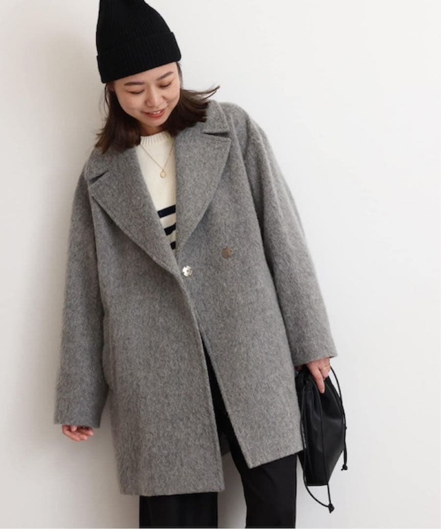 新品 ☆ 尾州ウールシャギーミドルコート　ジャーナルスタンダードレリューム