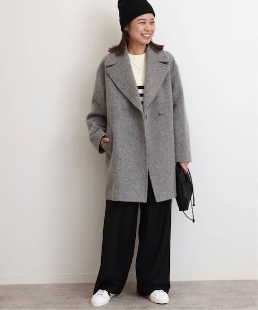 新品 ☆ 尾州ウールシャギーミドルコート　ジャーナルスタンダードレリューム