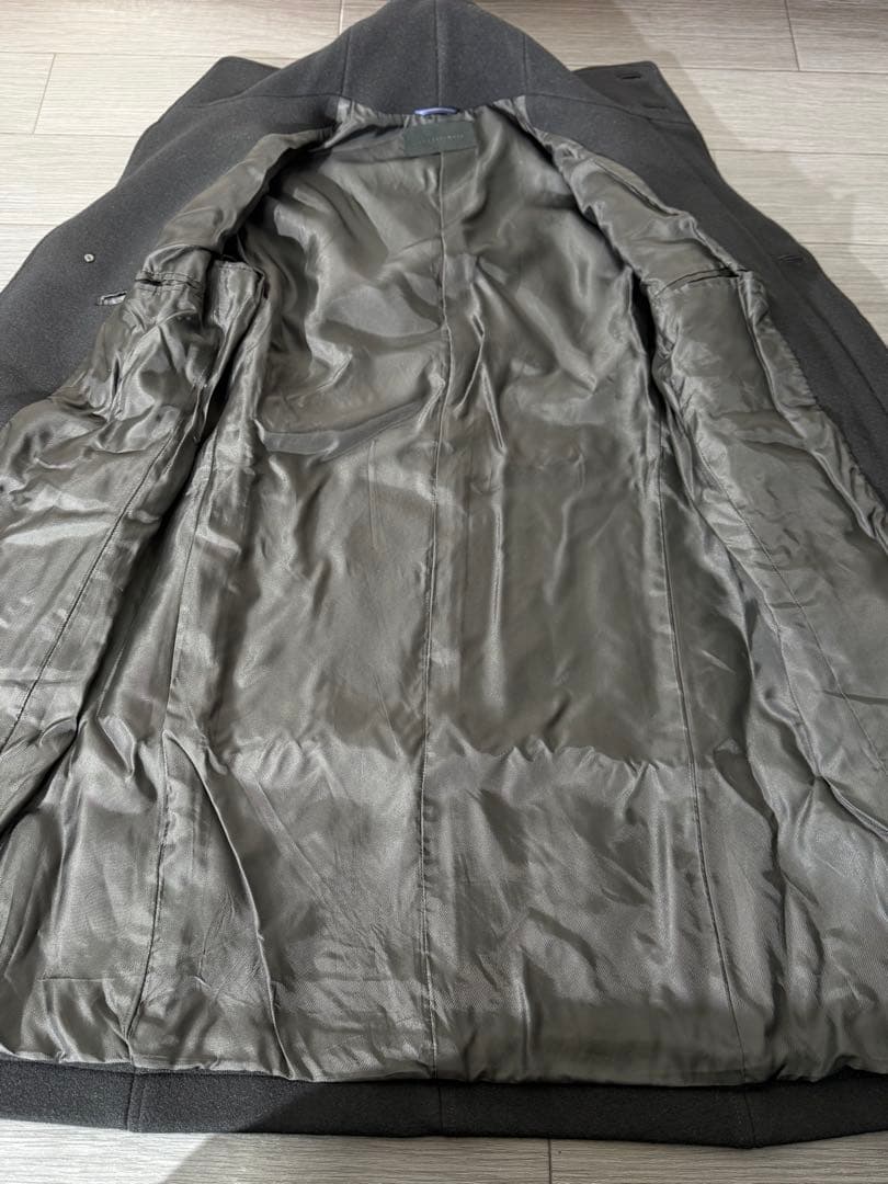 junhashimoto スタンドカラーコート ウールコート 黒 2