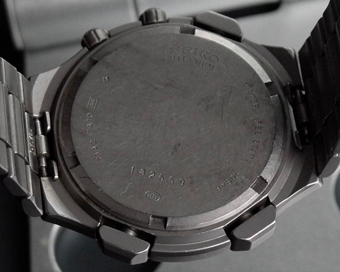 SEIKO 7T42-7A10 チタンモデル スピードマスター クロノグラフ