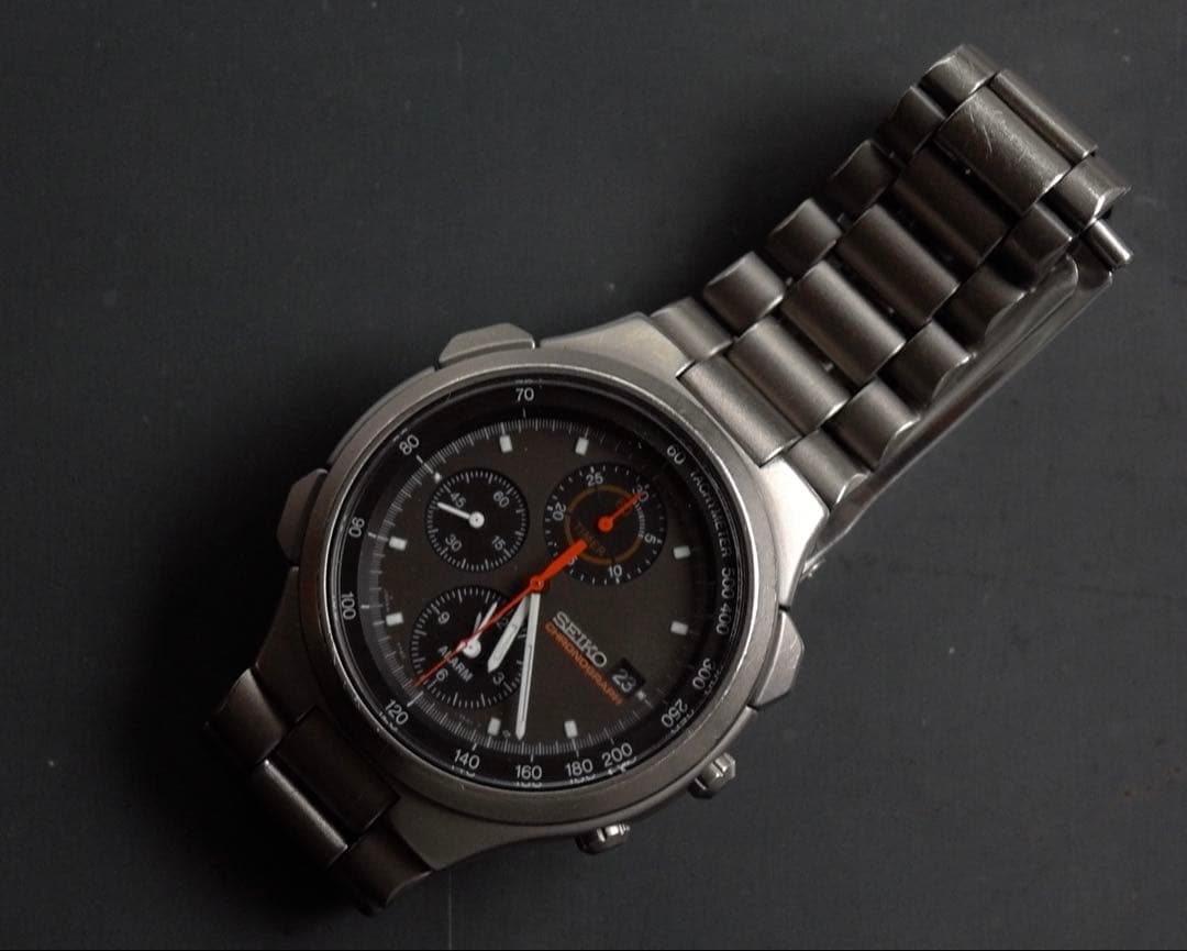 SEIKO 7T42-7A10 チタンモデル スピードマスター クロノグラフ