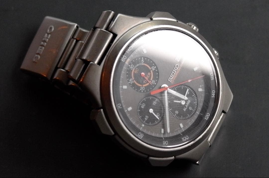SEIKO 7T42-7A10 チタンモデル スピードマスター クロノグラフ