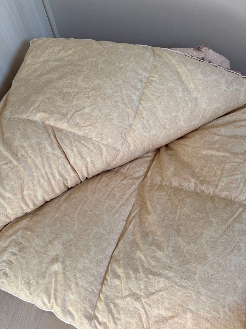 フランスベッド 高級 羽毛布団 クイーン オールシーズン 2枚組み 布団セット