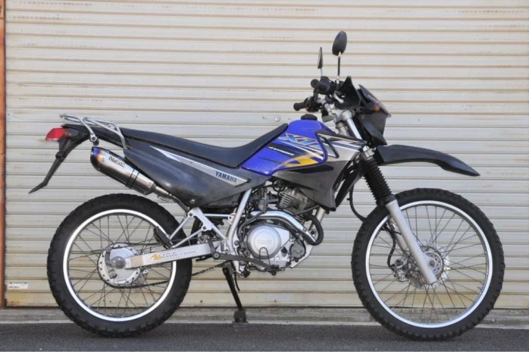 ヤマハ XTZ125 スリップオン異形 モタード SUS ブルー
