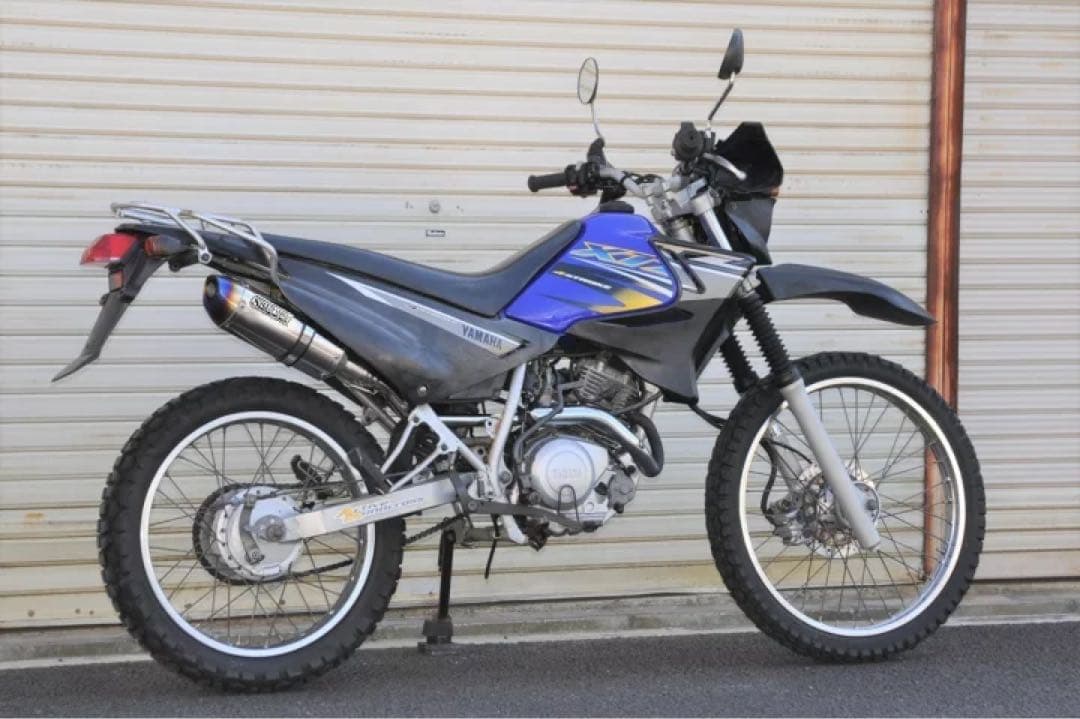 ヤマハ XTZ125 スリップオン異形 モタード SUS ブルー