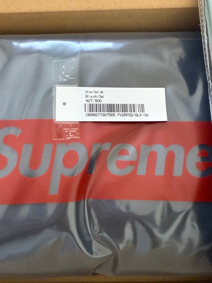 パンツ Supreme Chino Pant (25FW) \"Black\" 34