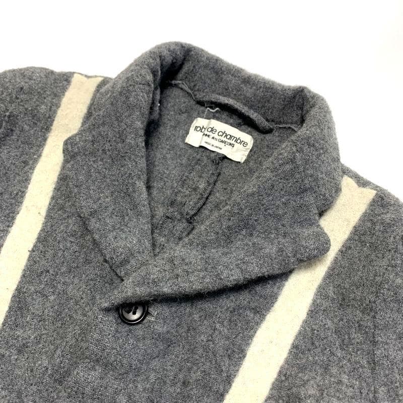 n*.様 90s ローブドシャンブル コムデギャルソン ウール 縮絨 切替 ジャ