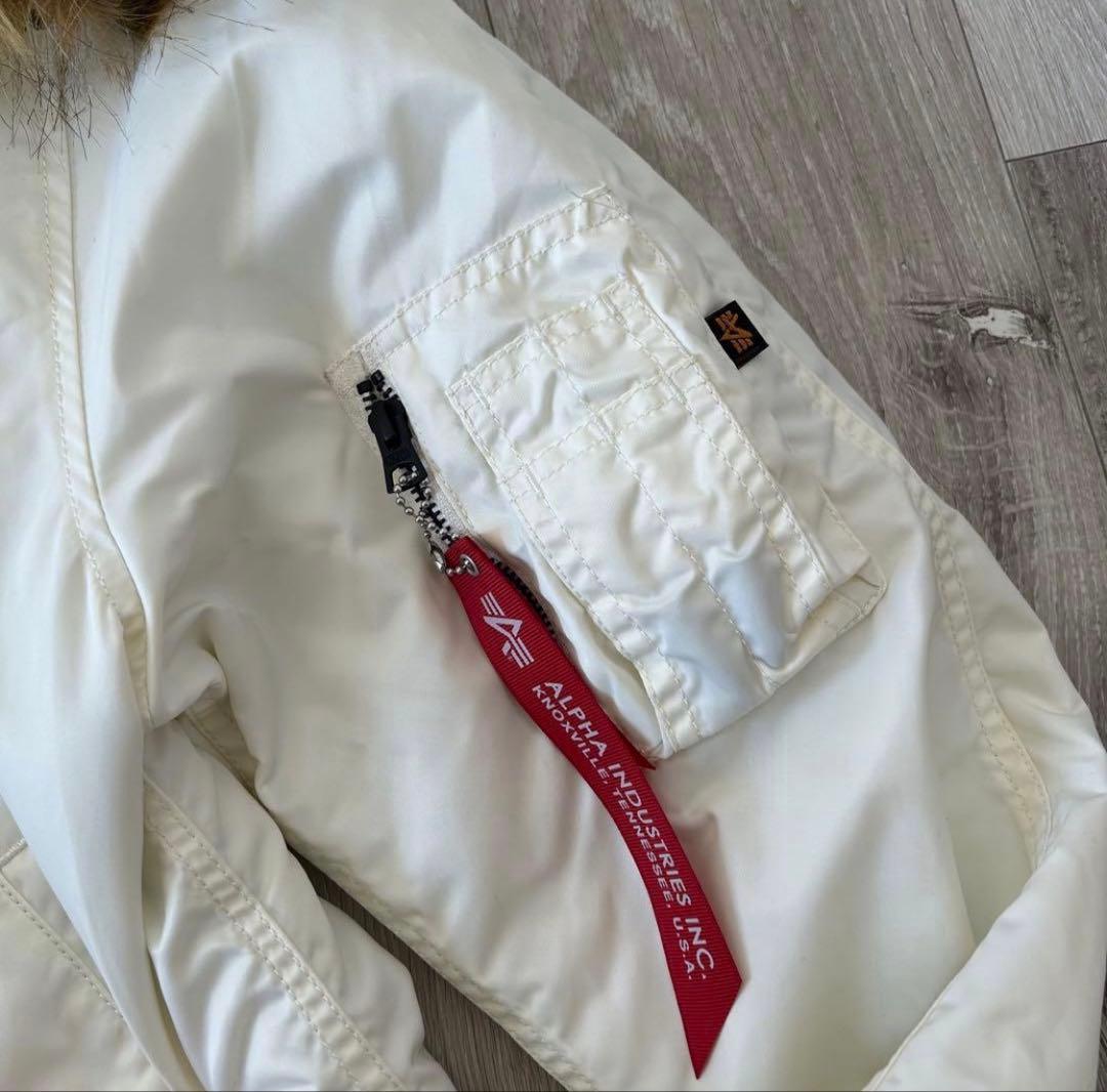 ALPHA INDUSTRIES アルファ N2B フライトジャケット L 白