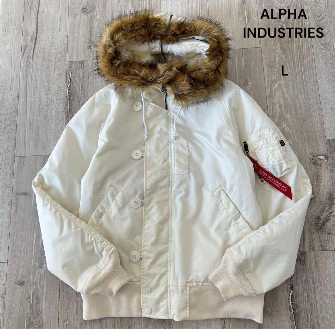 ALPHA INDUSTRIES アルファ N2B フライトジャケット L 白