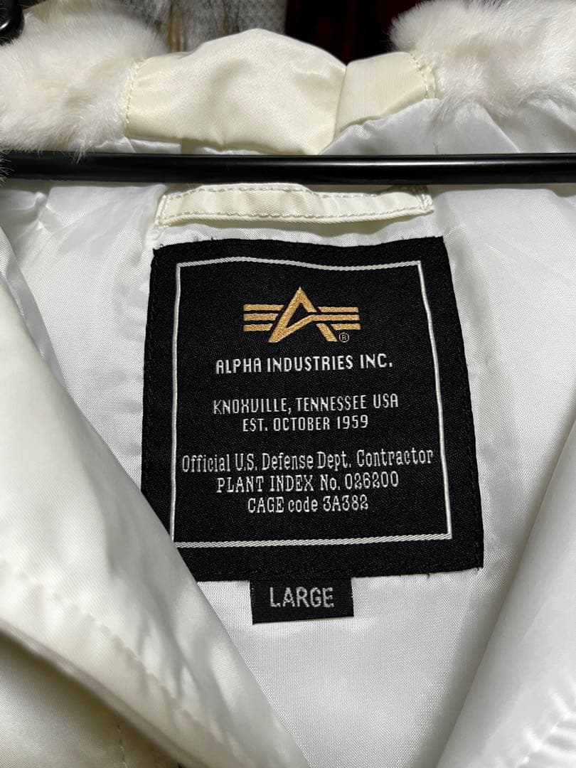 ALPHA INDUSTRIES アルファ N2B フライトジャケット L 白