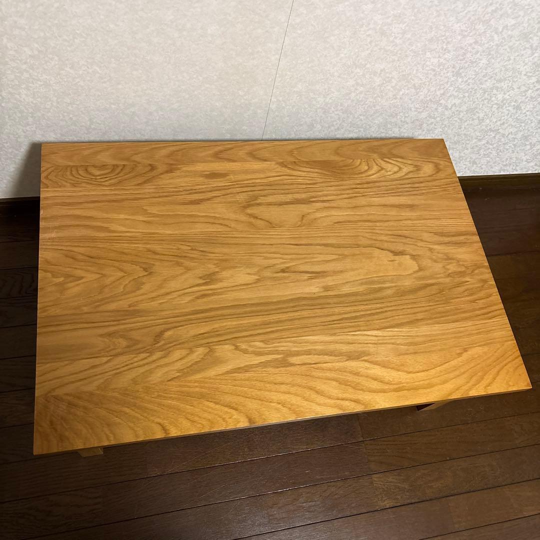 【美品】無印良品 無垢材 ローテーブル オーク材 900mm