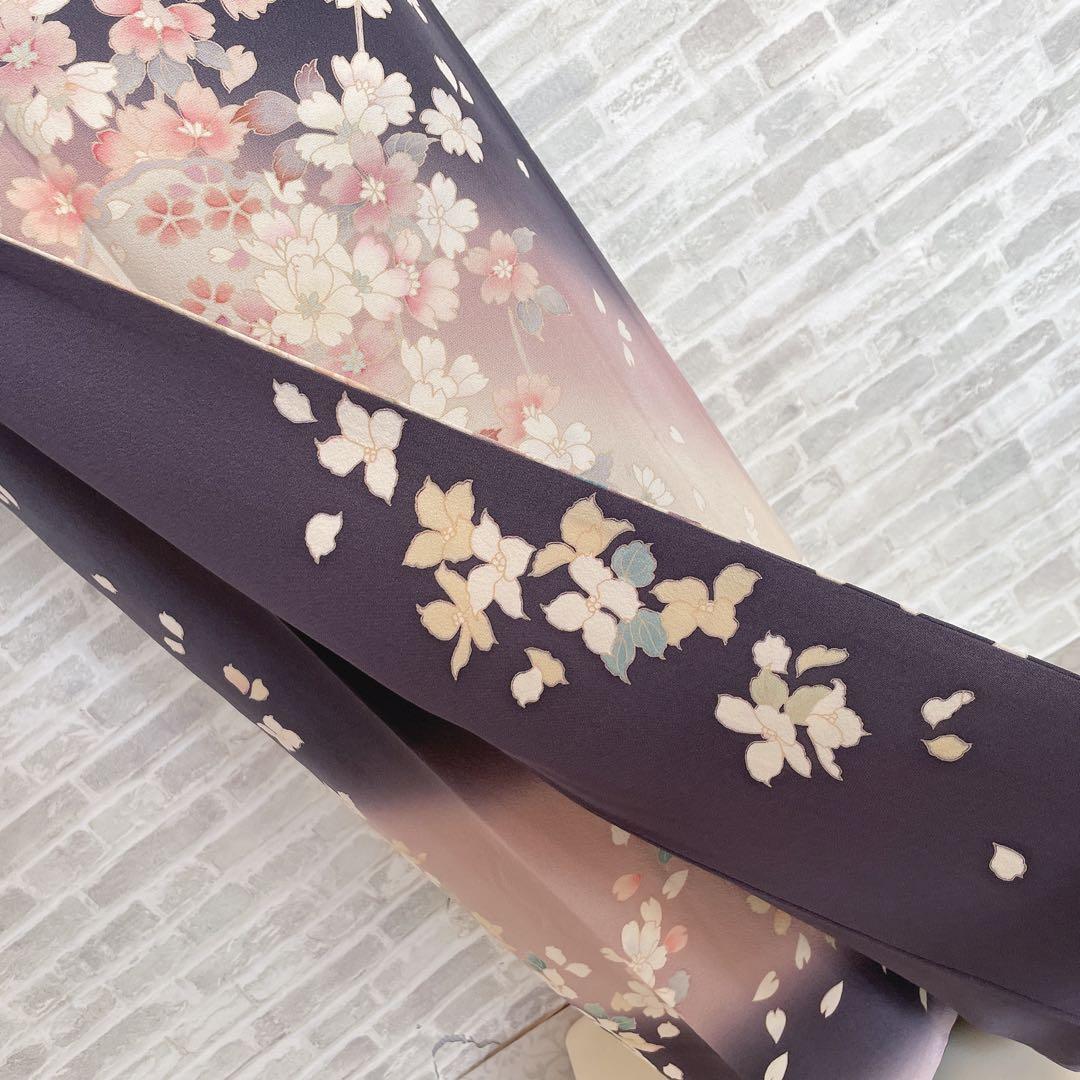 訪問着　フルセット　夜桜　艶やか　月明かり　雪輪　幻想的　P2