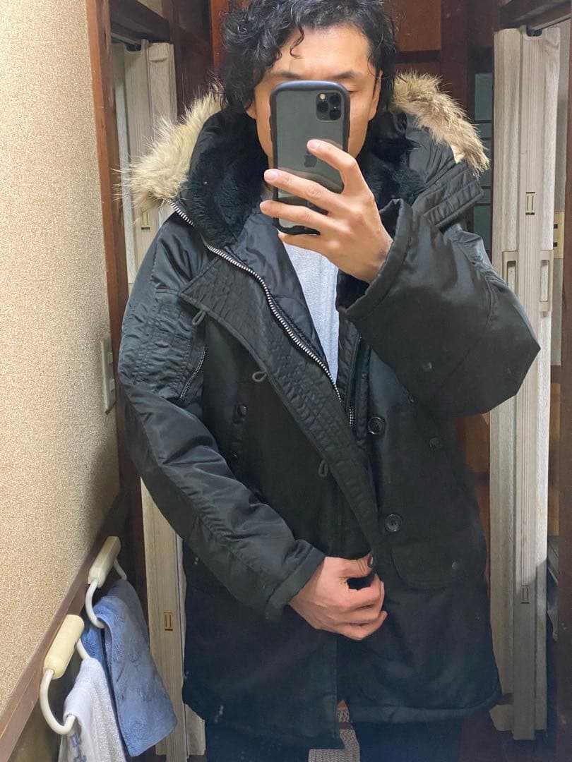 N-3B サイズ40 Ｌサイズ コヨーテファー　ミリタリージャケット