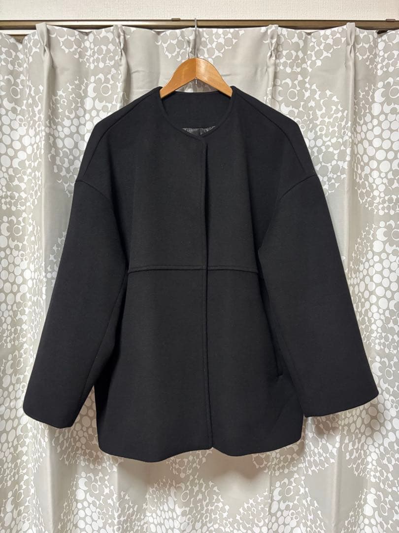 ジャーナルスタンダード　 スーパー140ビーバーノーカラーショートコート