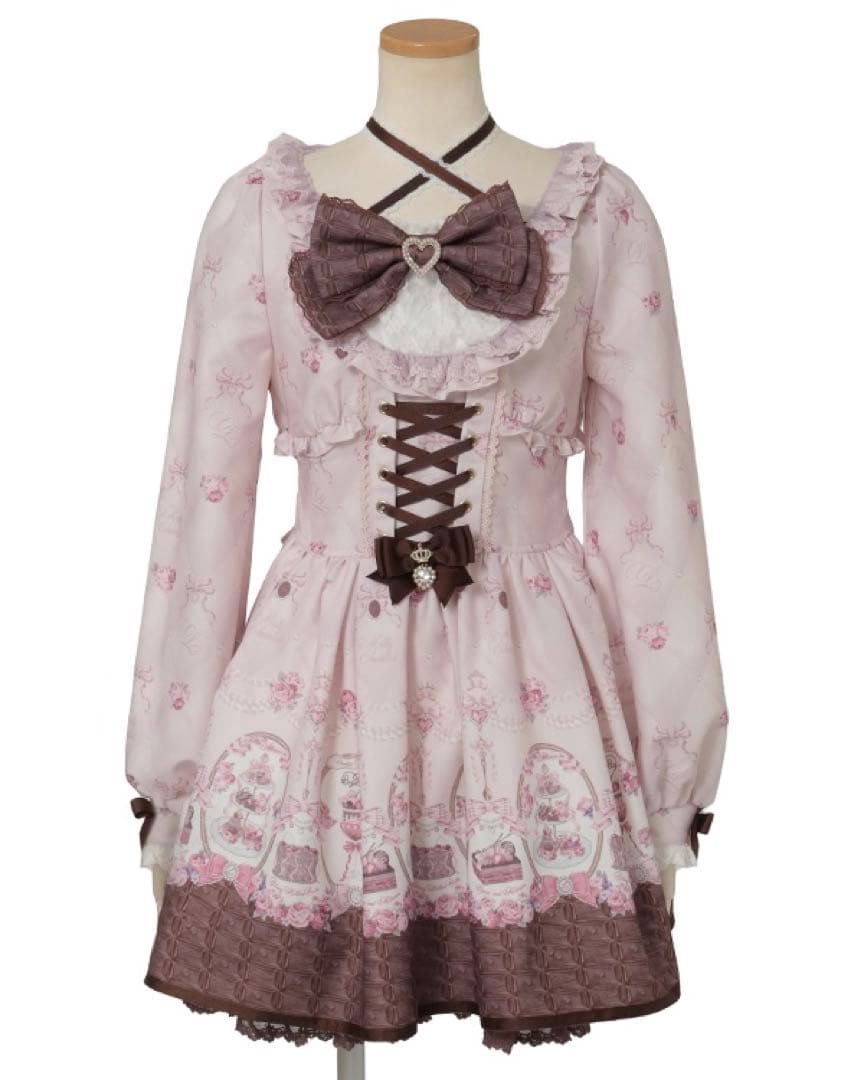 Melty Chocolateワンピース パールボタンうさ耳エコファーコート