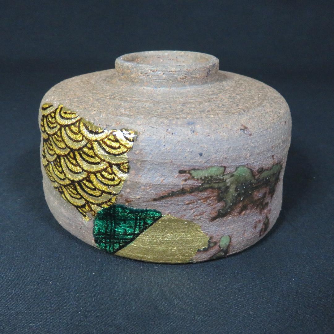 茶碗 九谷 小紋 雪月花 木箱 銘 共箱 茶道具 茶器 抹茶碗