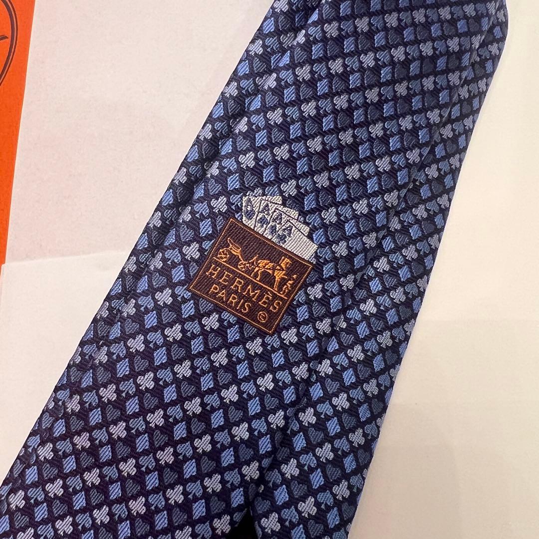 【新作】HERMES シルクタイ ブルー系 カレ・ダース エルメス