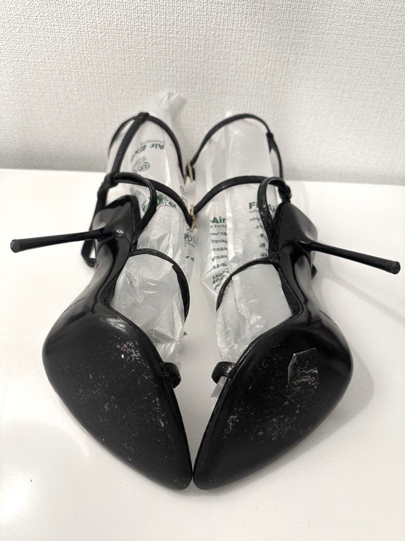 レア✨YSL サンローラン　ストラップサンダル ピンヒール ビジュー　バックル