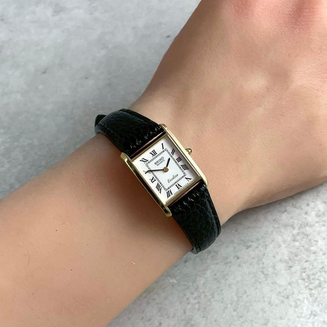 美品✨ SEIKO エクセリーヌ Exceline 腕時計 稼働 ゴールド 純正