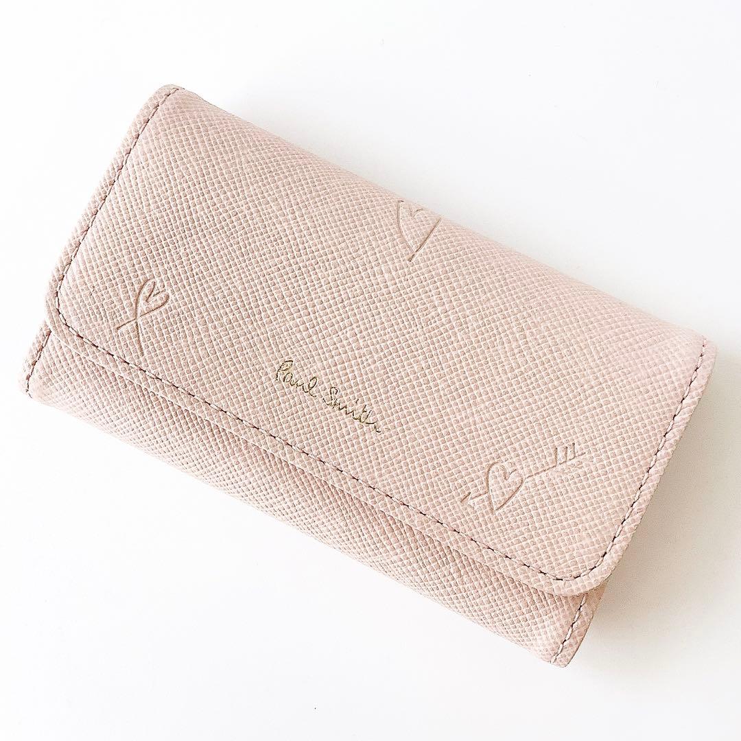 新品★ポールスミス★スミシーハート★本革4連キーケース★ピンク