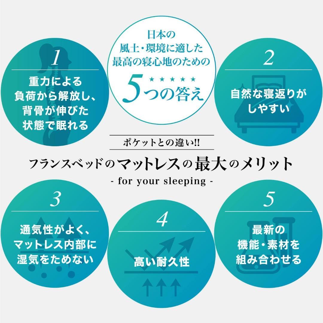 フランスベッド フランスベッド マットレス セミダブルサイズ