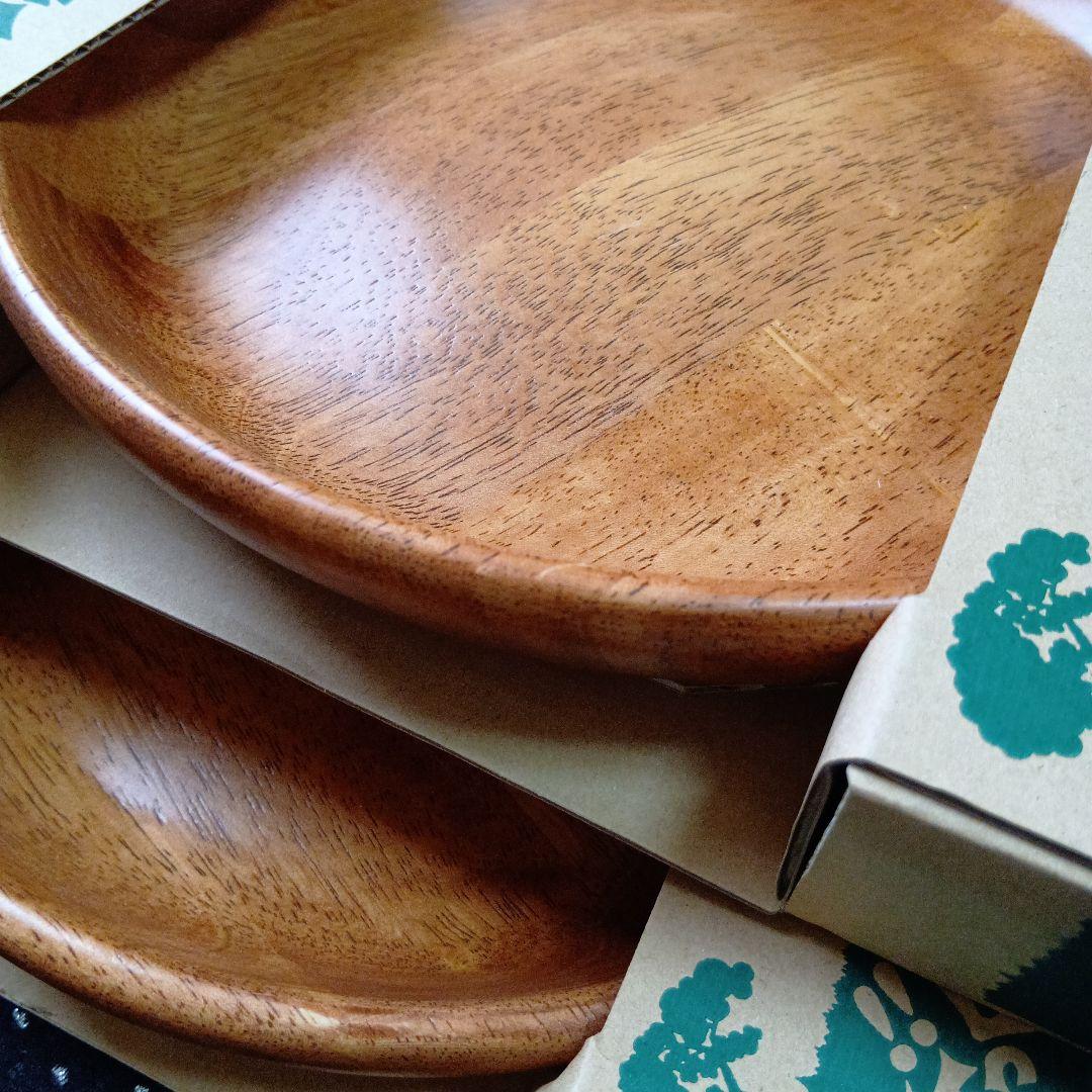 びっくりドンキー 木製丸型皿 2枚セット