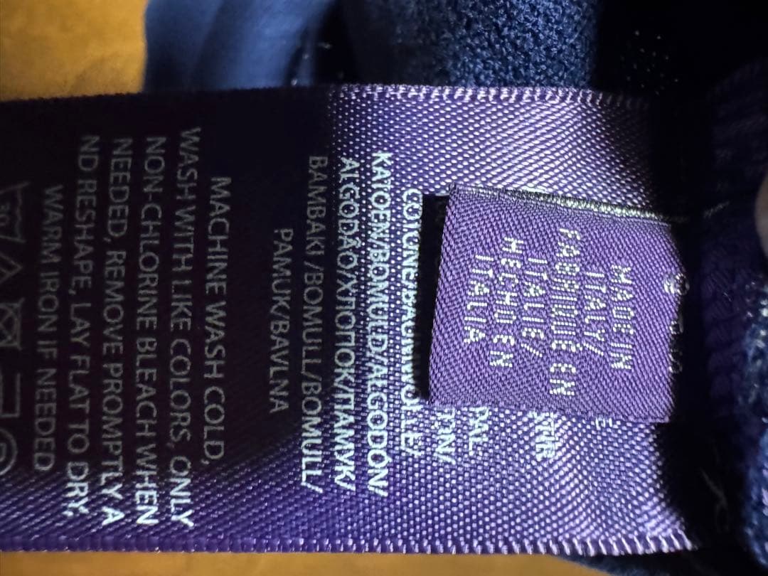 Ralph Lauren ネイビーポロシャツ　ラルフローレンパープルレーベル