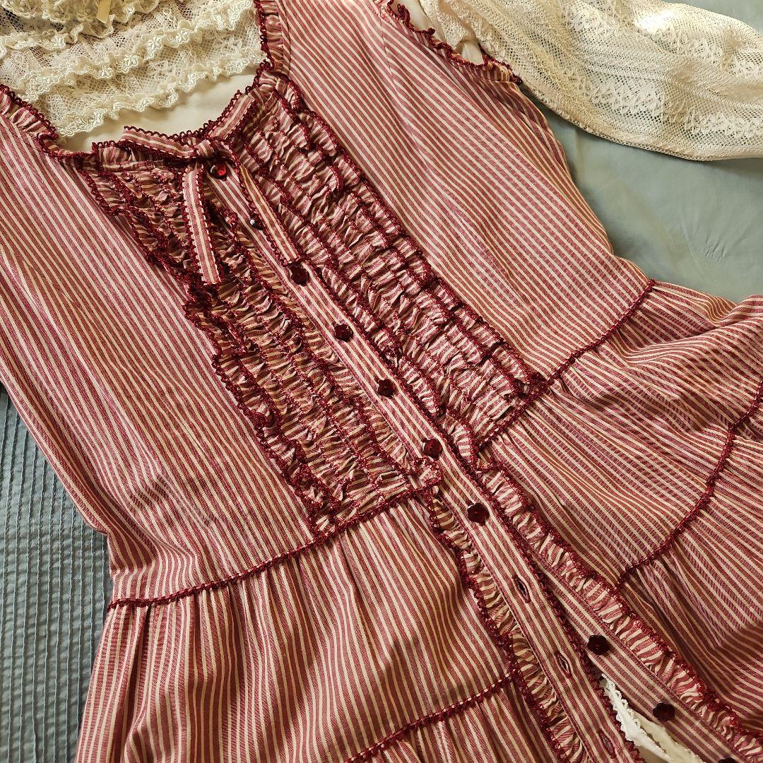 ★ピンクハウス★【未使用に近い】❤️ピコフリルがたっぷりのワンピース✨綿ブロード