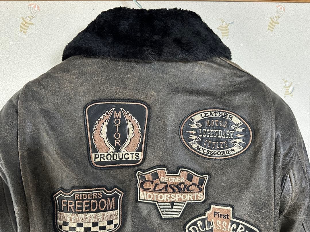 Ｇ－１フライト・レザー・ジャケット 　M ダークブラウン　デグナープロテクター付