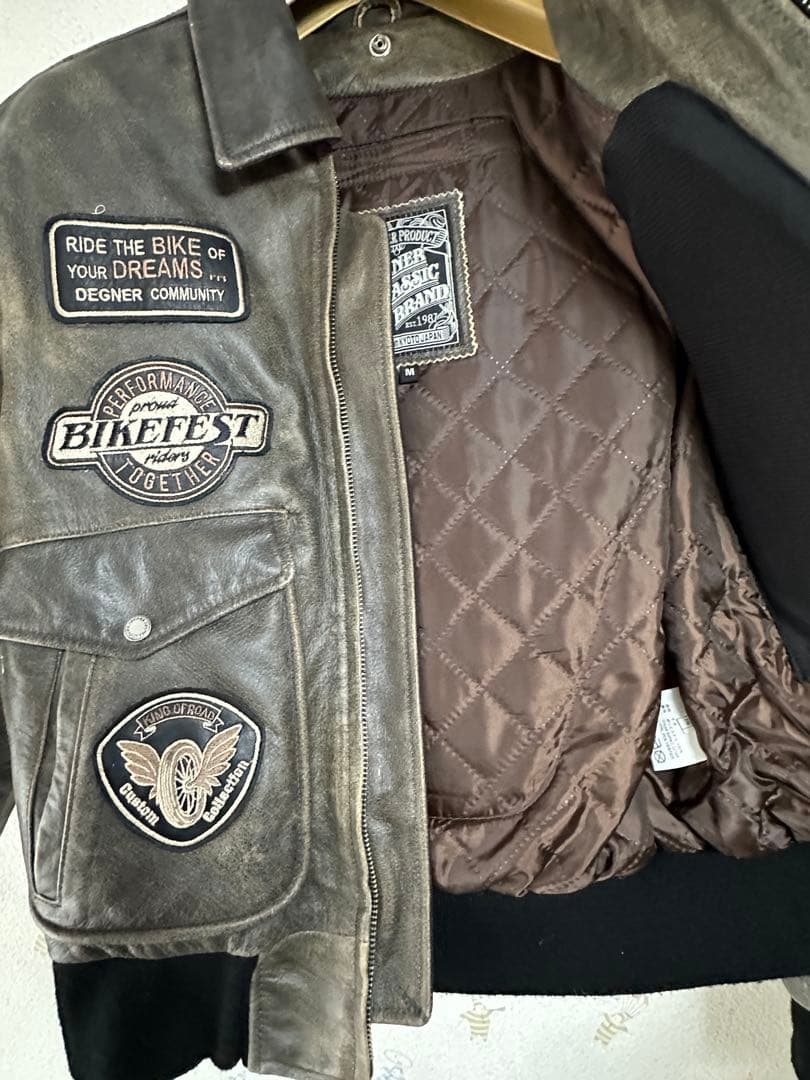 Ｇ－１フライト・レザー・ジャケット 　M ダークブラウン　デグナープロテクター付