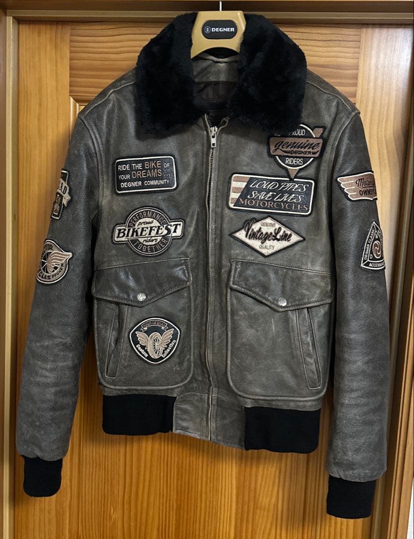 Ｇ－１フライト・レザー・ジャケット 　M ダークブラウン　デグナープロテクター付