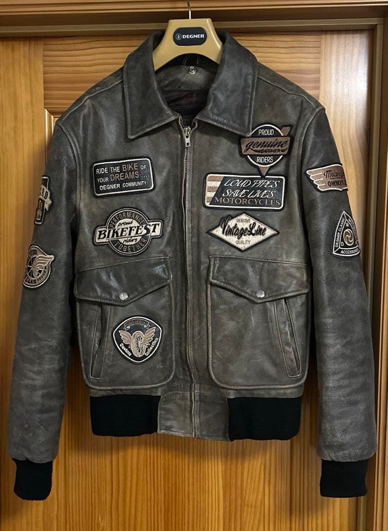 Ｇ－１フライト・レザー・ジャケット 　M ダークブラウン　デグナープロテクター付